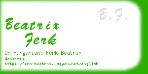 beatrix ferk business card